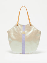 The Flores Summer Tote Bag in Pearl Lavender by Jack Gomme.
