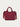 Red woven handbag by Sol & Selene on a light gray background