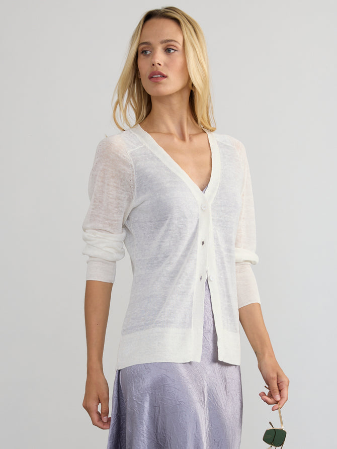 The Sari Sheer Cardi by Margaret O'Leary.