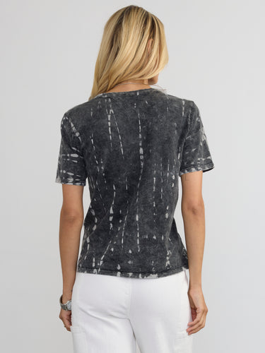 Woman wearing the Tie Dye S/S Tee by Margaret O’Leary