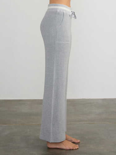 Woman wearing the Joan Waffle Pants by Margaret O’Leary
