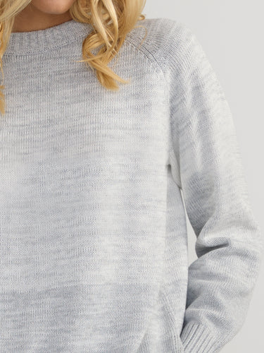 Woman wearing the Livia Pullover by Margaret O’Leary