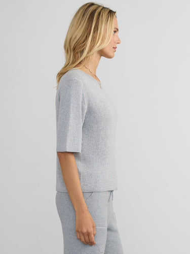 Woman wearing the Jill Waffle Tee by Margaret O’Leary