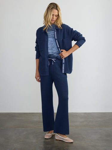 Woman wearing the Joan Waffle Pants by Margaret O’Leary