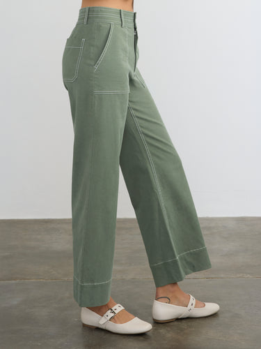 Woman wearing the Parker Pant by Margaret O'Leary.