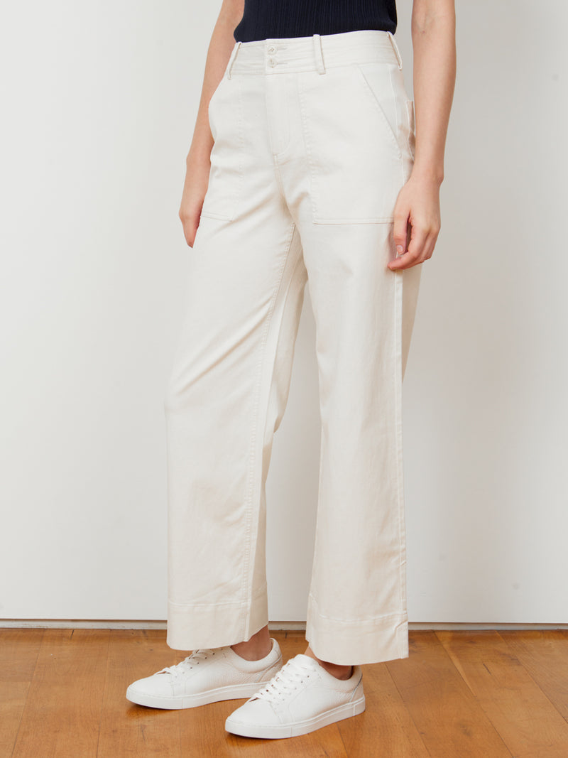Woman wearing the Parker Pant by Margaret O'Leary.