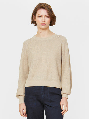 RIB LINEN PULLOVER by Margaret O'Leary