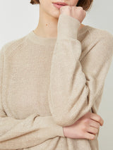 Woman wearing the Rib Linen Pullover by Margaret O'Leary.