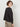 Woman wearing the Long Sleeve Tee in Eco Black by Margaret O'Leary.