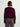 Person wearing The Rolled Sleeve Crew, a burgundy cashmere silk sweater by Margaret O'Leary and gray plaid pants on a white background