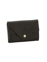 Front view of the card case in nero.