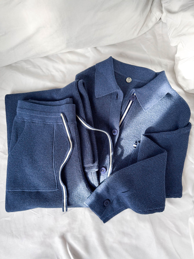 The Waffle Lounge Set - The Jamie Waffle Shacket & Joan Waffle Pants.