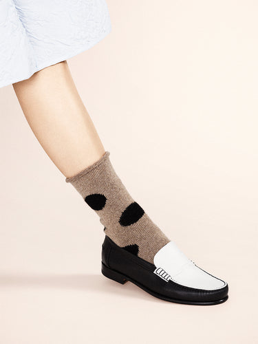 Rie Cashmere Crew sock by Hansel from Basel.