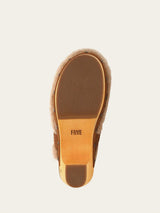 The Jessica Shearling Clog in Tan by Frye.