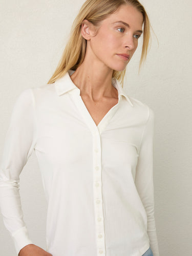 The Stretch Pima Long Sleeve Shirt by Margaret O'Leary.