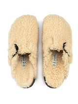 Birkenstock BOSTON BIG BUCKLE PLATFORM in Teddy Eggshell