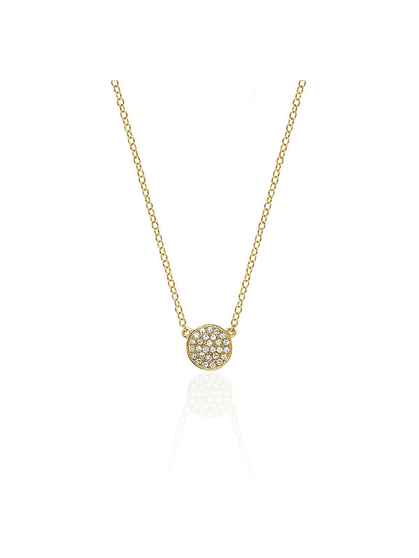 DIAMOND MINI DISC NECKLACE