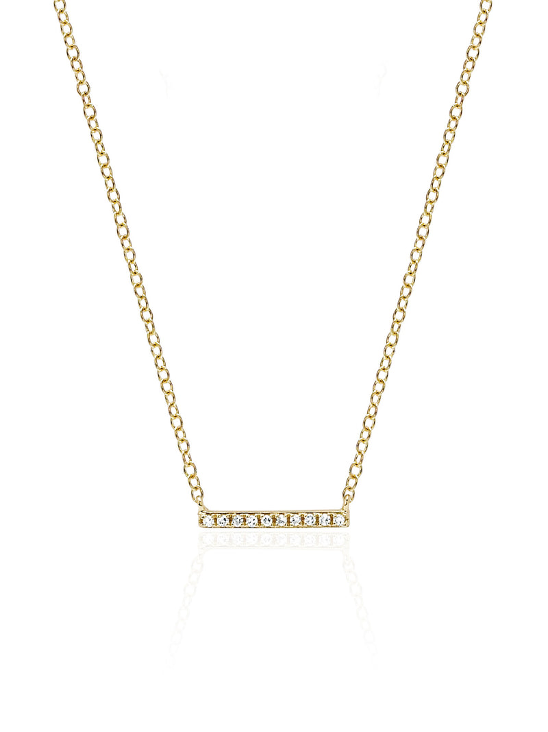 DIAMOND MINI BAR NECKLACE