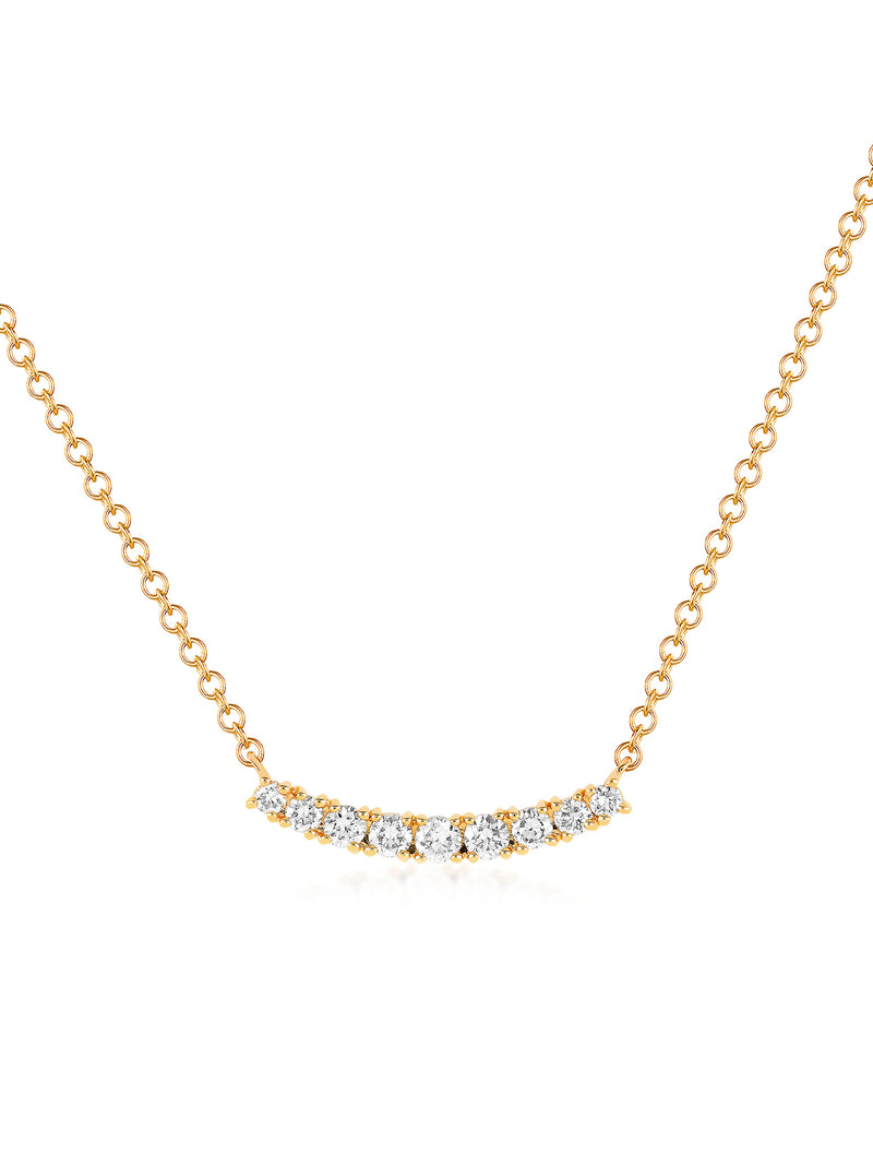 FULL CUT DIAMOND ARC NECKLACE