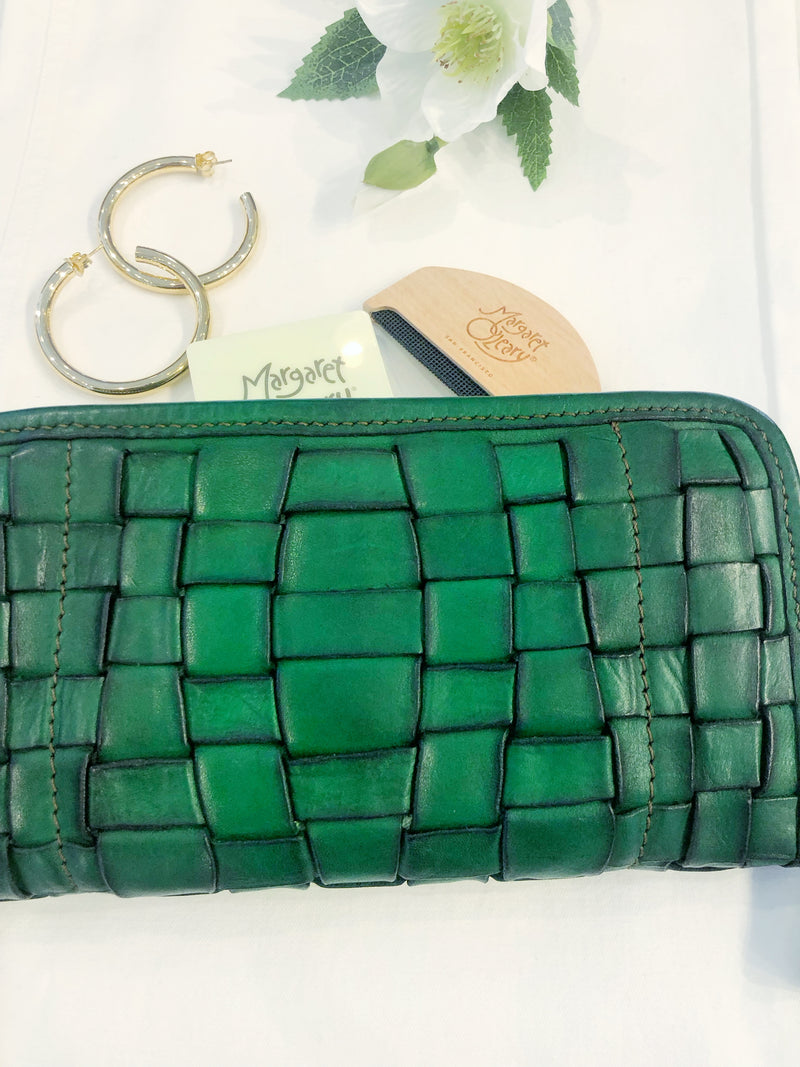 Green Crocodile Leather Wallet